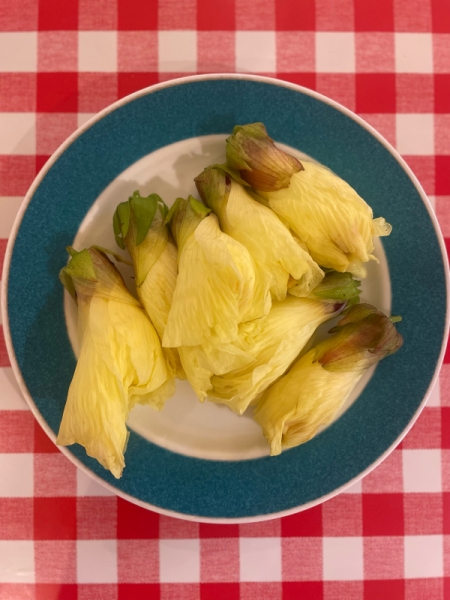 オクラの花のフリット